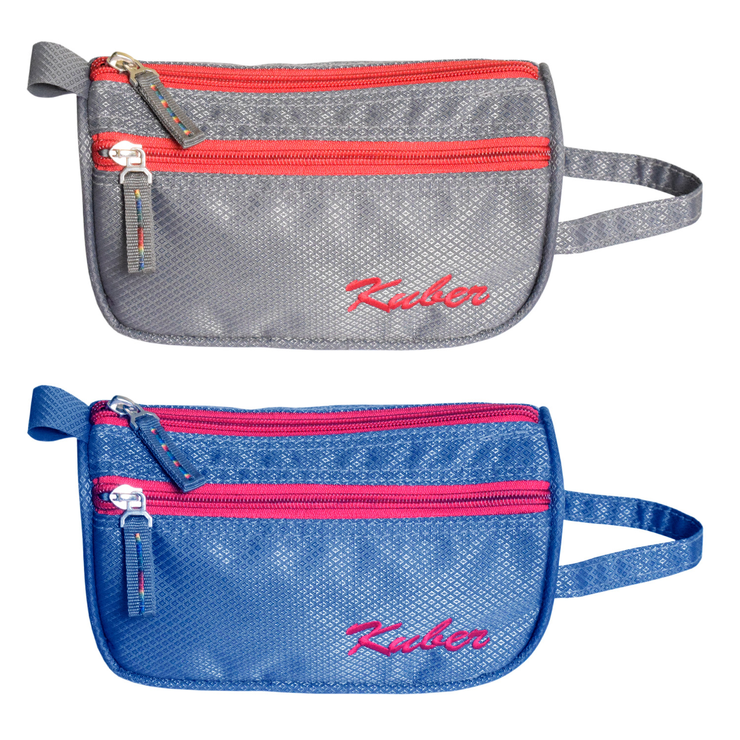 Kuber Industries Travel Toiletry Bag Shaving Dopp Kit, Pack of 2 (Blue & Grey)