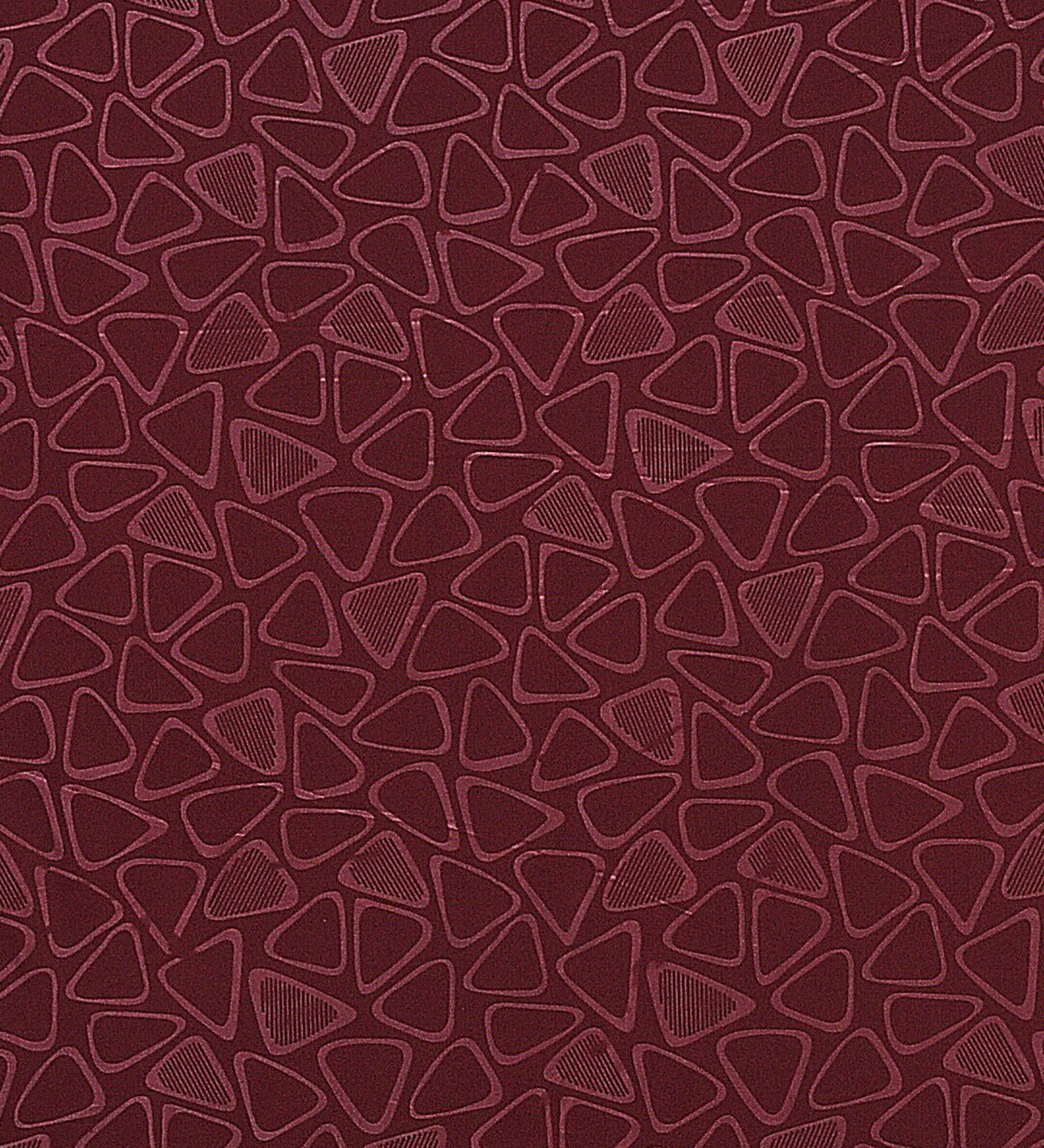 Kuber Industries Triangle Printed Stretchable, Non-Slip Polyster 3 Seater Sofa Cover/Slipcover/Protector With Foam Stick (Maroon)