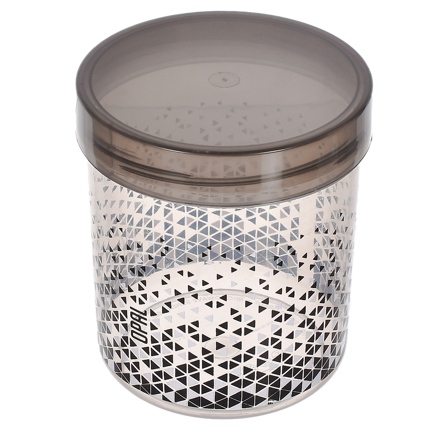 Kuber Industries Tringle Printed Plastic Storage Container For Cereals, Spices, Dry fruits, Snackes With Lid, 500ml & 1000ml Pack of 6 (Black)-46KM0549