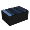 Trouser Box | Wardrobe Organizer | Clothes Organizer | Storage Box for Pants-Shirt-Sweaters-Bra Panty-Socks | 7-Grid Closet Organizer | Plain | Medium | Black