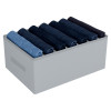 Trouser Box | Wardrobe Organizer | Clothes Organizer | Storage Box for Pants-Shirt-Sweaters-Bra Panty-Socks | 7-Grid Closet Organizer | Plain | Medium | Gray