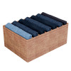 Trouser Box | Wardrobe Organizer | Clothes Organizer | Storage Box for Pants-Shirt-Sweaters-Bra Panty-Socks | 7-Grid Closet Organizer | Medium | Wooden