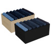 Kuber Industries Trouser Box | Wardrobe Organizer | Clothes Organizer | Storage Box for Pants-Shirt-Sweaters-Bra Panty-Socks | 7-Grid Closet Organizer | Medium | Pack of 2 | Multicolor