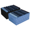 Kuber Industries Trouser Box | Wardrobe Organizer | Clothes Organizer | Storage Box for Pants-Shirt-Sweaters-Bra Panty-Socks | 7-Grid Closet Organizer | Medium | Pack of 2 | Multicolor