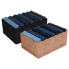 Kuber Industries Trouser Box | Wardrobe Organizer | Clothes Organizer | Storage Box for Pants-Shirt-Sweaters-Bra Panty-Socks | 7-Grid Closet Organizer | Medium | Pack of 2 | Multicolor