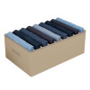 Kuber Industries Trouser Box | Wardrobe Organizer | Clothes Organizer | Storage Box for Pants-Shirt-Sweaters-Bra Panty-Socks | 9-Grid Closet Organizer | Plain | Large | Brown