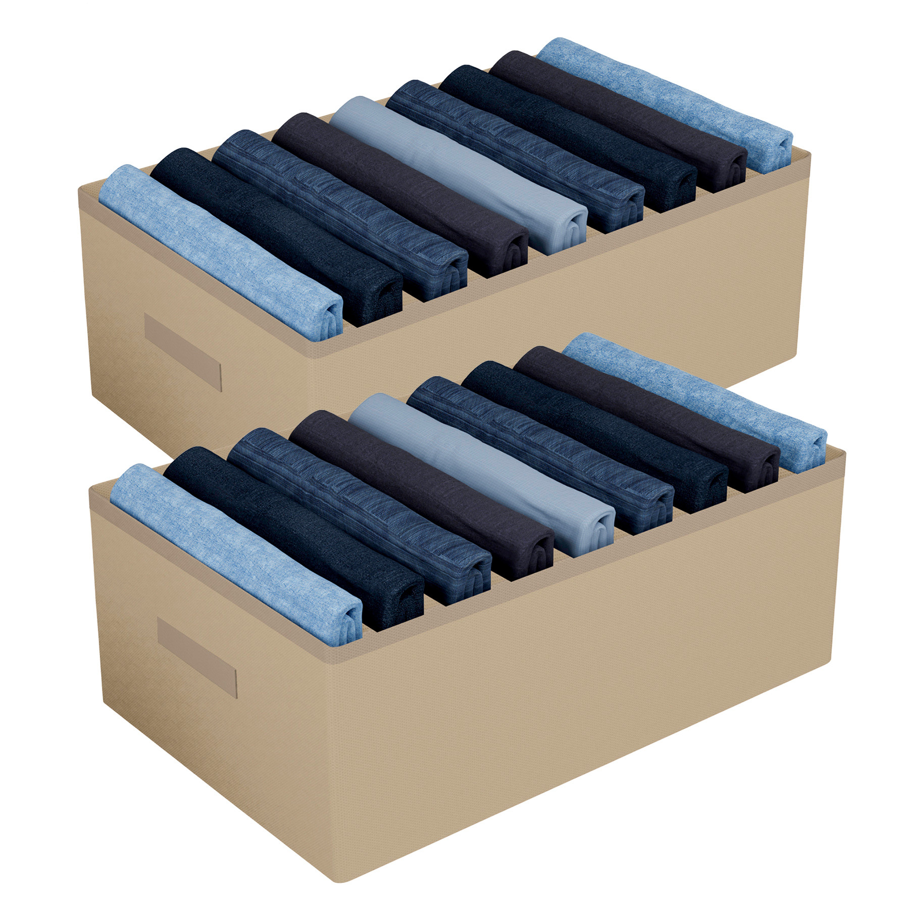 Kuber Industries Trouser Box | Wardrobe Organizer | Clothes Organizer | Storage Box for Pants-Shirt-Sweaters-Bra Panty-Socks | 9-Grid Closet Organizer | Plain | Large | Brown