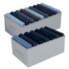 Kuber Industries Trouser Box | Wardrobe Organizer | Clothes Organizer | Storage Box for Pants-Shirt-Sweaters-Bra Panty-Socks | Cloth Closet Organizer | M-L | Pack of 2 | Multicolor