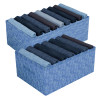 Kuber Industries Trouser Box | Wardrobe Organizer | Clothes Organizer | Storage Box for Pants-Shirt-Sweaters-Bra Panty-Socks | Cloth Closet Organizer | M-L | Pack of 2 | Multicolor