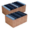 Kuber Industries Trouser Box | Wardrobe Organizer | Clothes Organizer | Storage Box for Pants-Shirt-Sweaters-Bra Panty-Socks | Cloth Closet Organizer | M-L | Pack of 2 | Multicolor