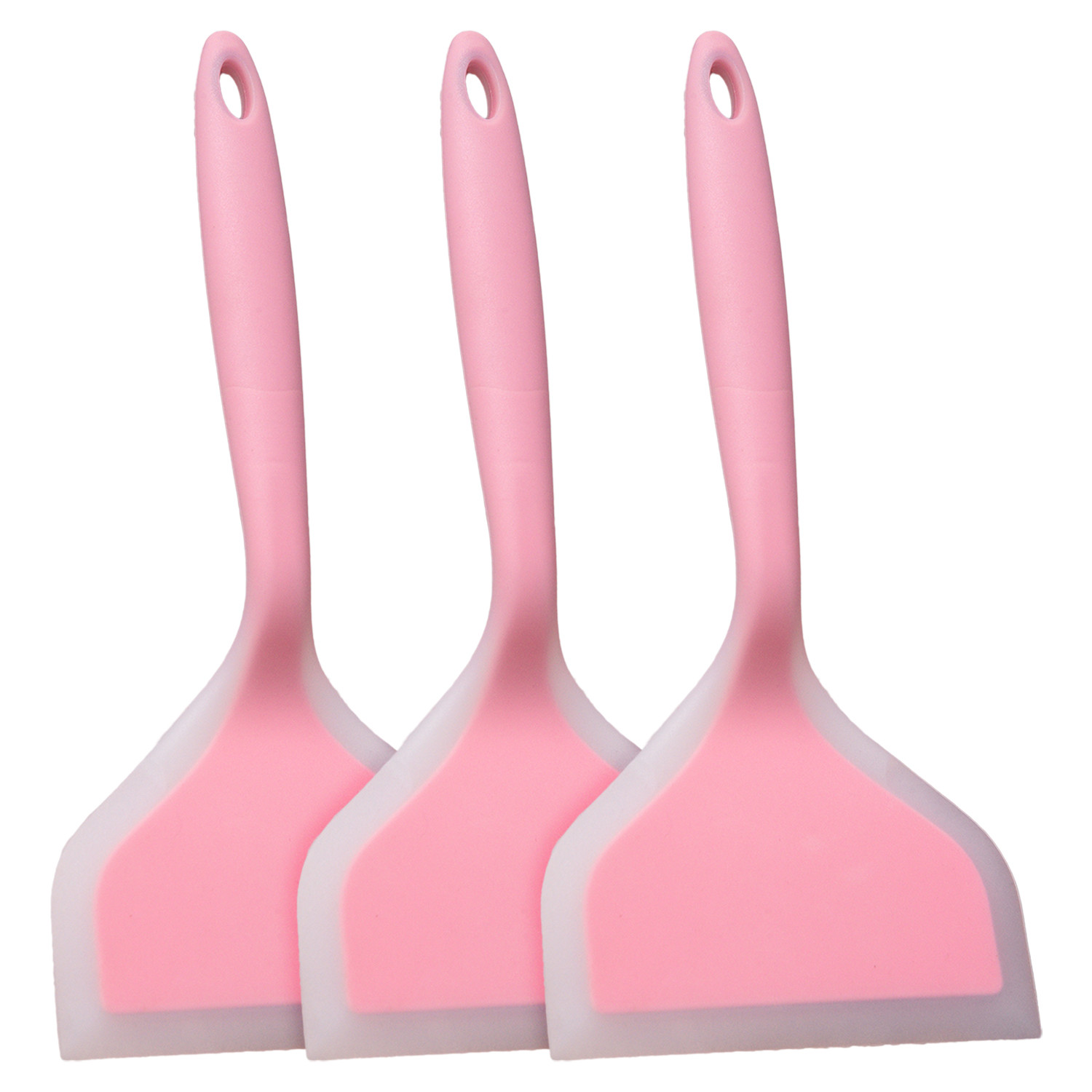 Kuber Industries Turner | Silicone Wide Spatula Turner | Spatulas Turner for Nonstick Cookware | Omelette Turner for Cooking | Kitchen Turners | New Big Spatula | Pink