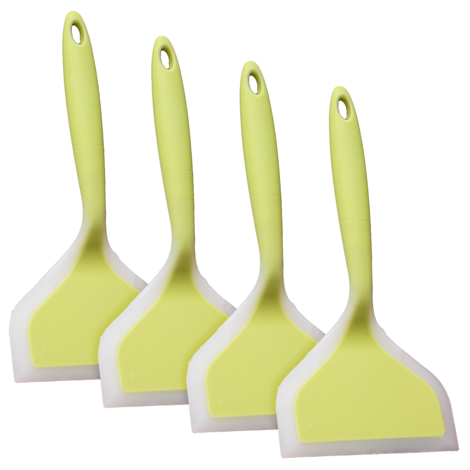 Kuber Industries Turner | Silicone Wide Spatula Turner | Spatulas Turner for Nonstick Cookware | Omelette Turner for Cooking | Kitchen Turners | New Big Spatula | Green