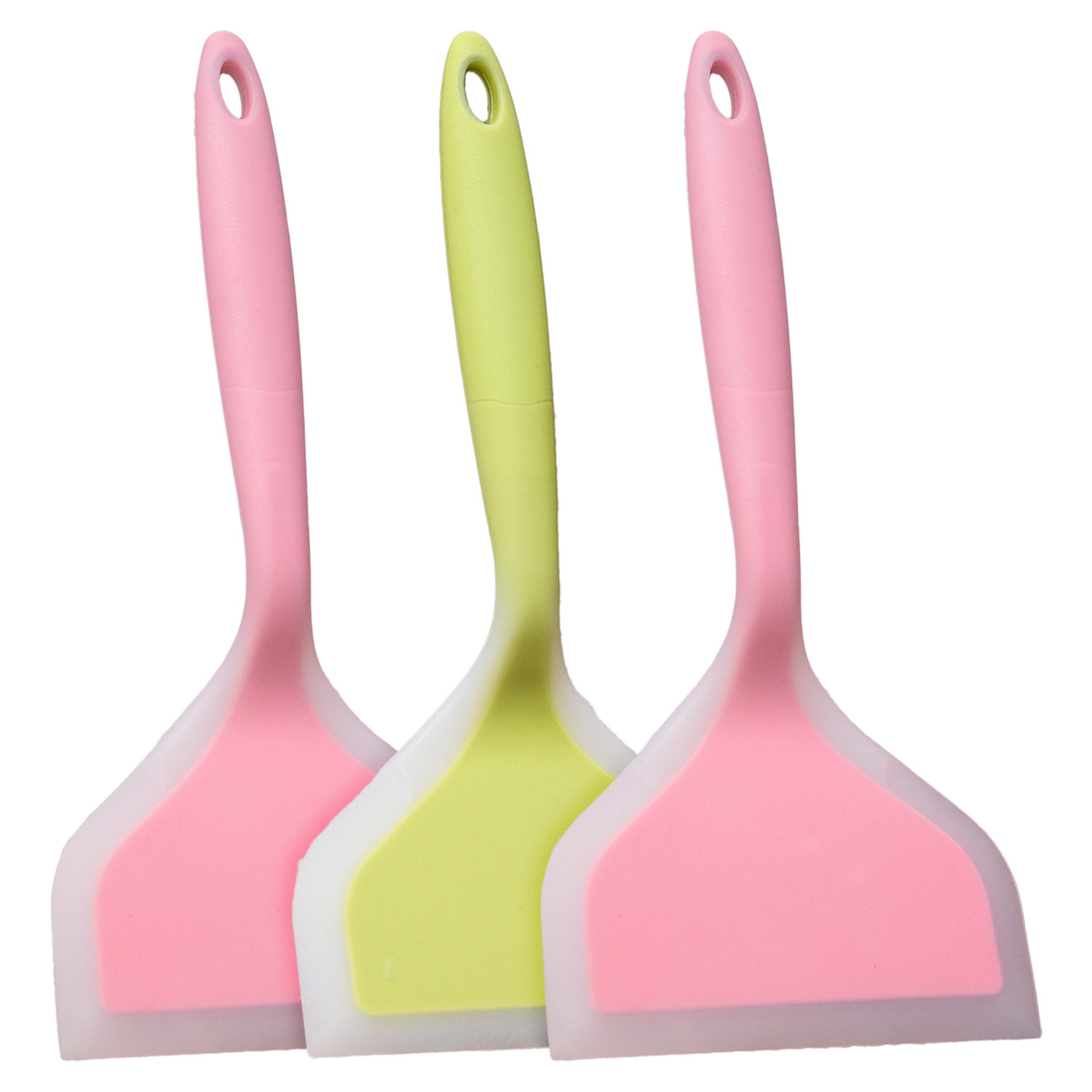 Kuber Industries Turner | Silicone Wide Spatula Turner | Spatulas Turner for Nonstick Cookware | Omelette Turner for Cooking | Kitchen Turners | New Big Spatula | Pack of 3 | Multi