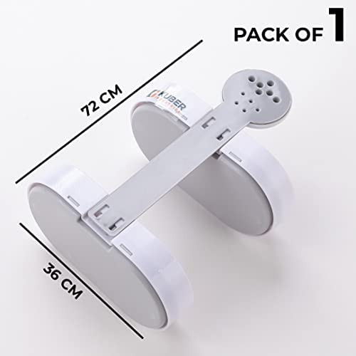 Kuber Industries Two Tier Hanging Soap Case|Self Adheshive|Waterproof Drainage Design|Space Optimizing|Multi Utility Sink Organizers|CM02|Set of 2|White