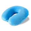 U-Shaped Memory Foam Neck Pillow for FLight Travel, Train & Car with Press Button | Portable Travelling Pillow | Ideal for Long Journeys & Relaxation | JR-1-BLU | Blue