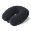 U-Shaped Memory Foam Neck Pillow for FLight Travel, Train with Press Button | Portable Travelling Pillow | Ideal for Long Journeys & Relaxation | JR-1-BLK | Black