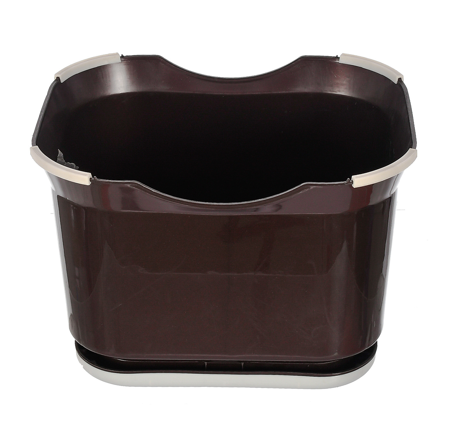 Kuber Industries Ultra 10 Multiuses Portable, Lightweight, Strong, Durable Plastic Bathroom/Step/Sitting Stool, Patla (Brown)-46KM0141