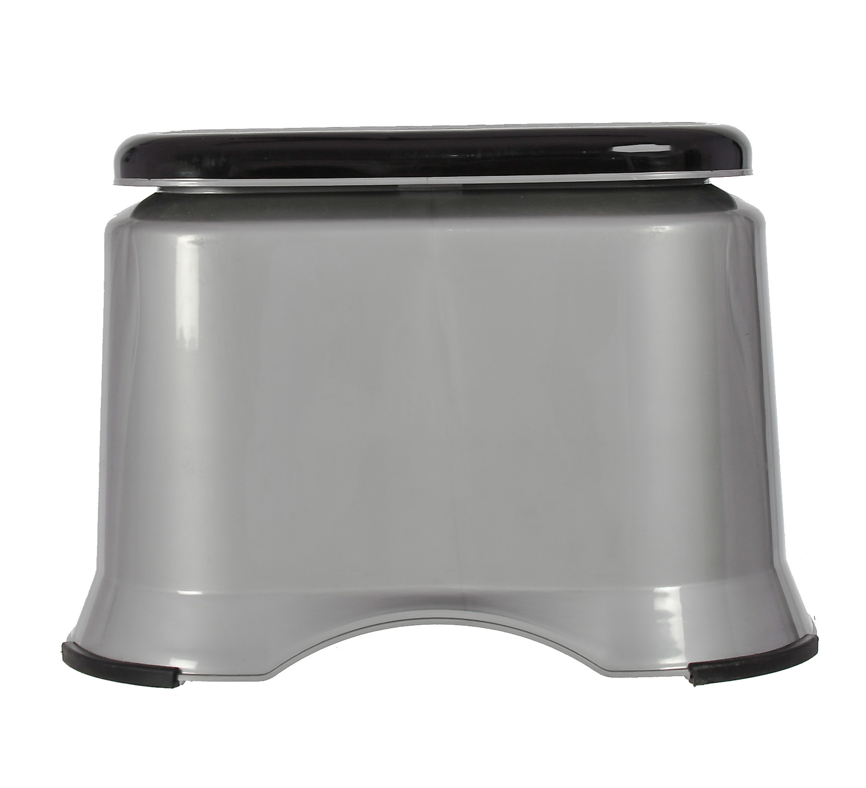 Kuber Industries Ultra 10 Multiuses Portable, Lightweight, Strong, Durable Plastic Bathroom/Step/Sitting Stool, Patla (Grey)-46KM0145
