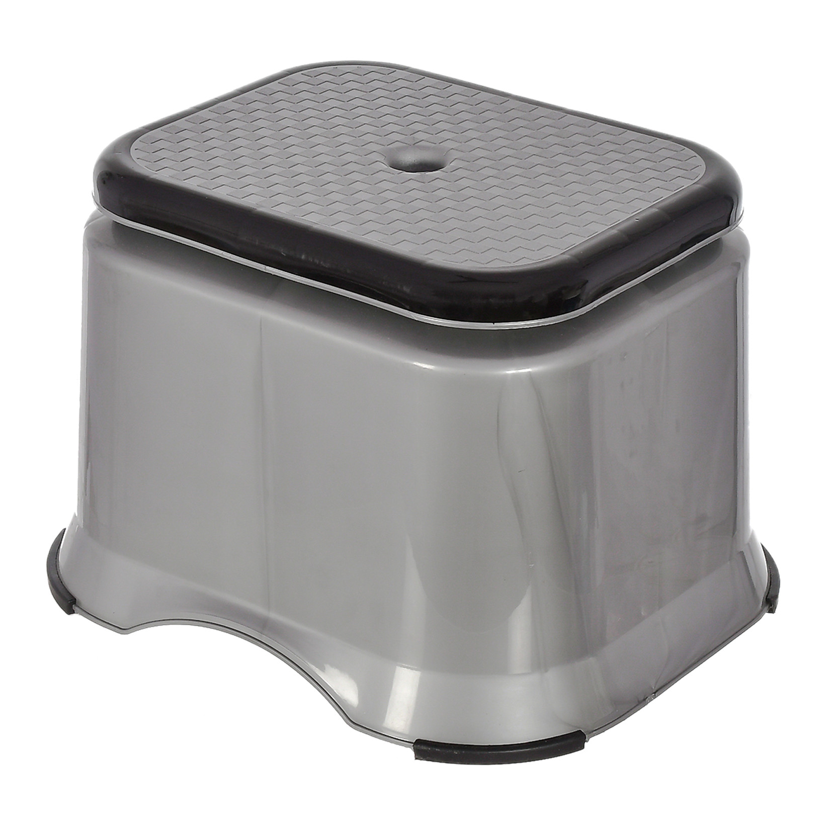 Kuber Industries Ultra 10 Multiuses Portable, Lightweight, Strong, Durable Plastic Bathroom/Step/Sitting Stool, Patla (Grey)-46KM0145