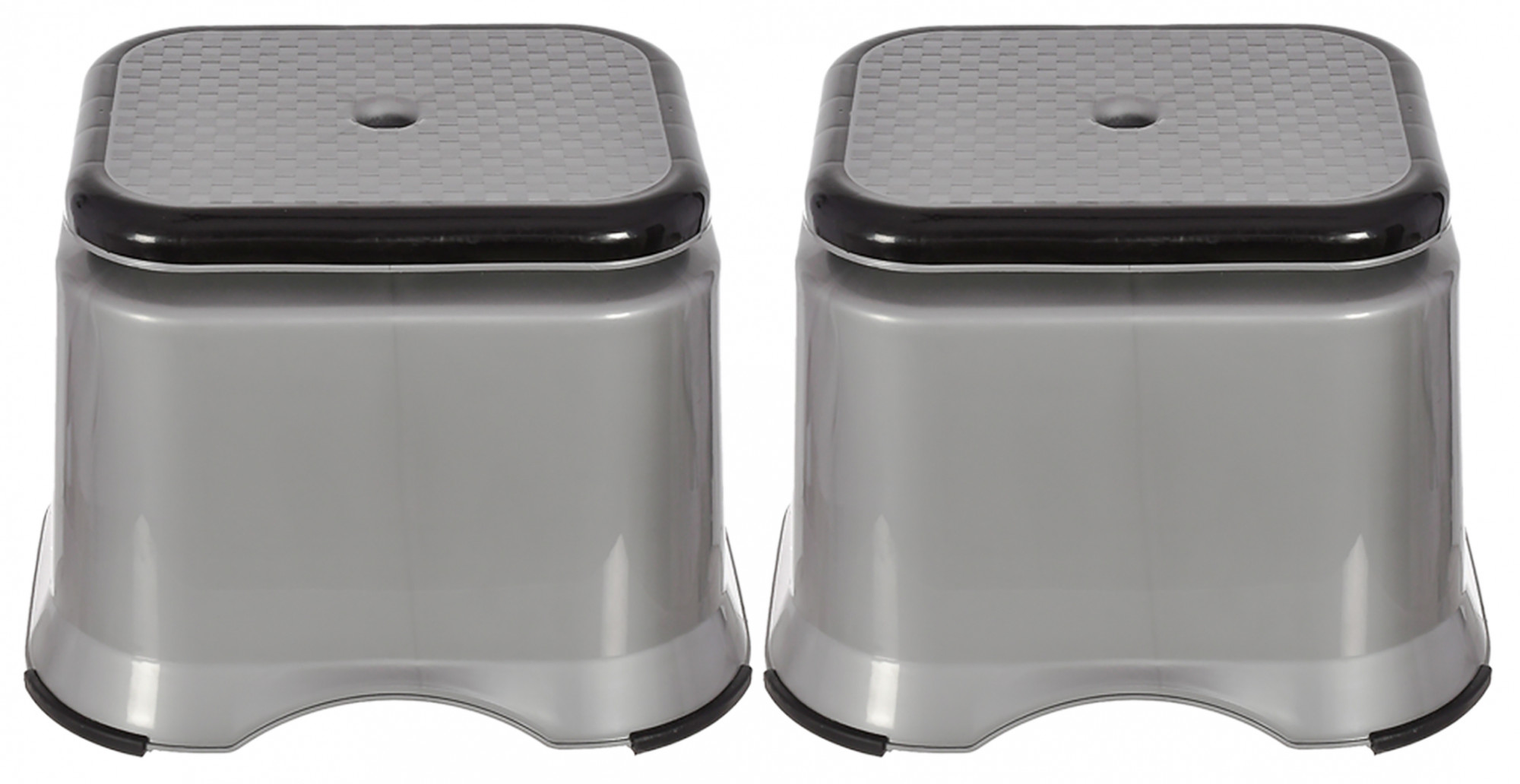 Kuber Industries Ultra 10 Multiuses Portable, Lightweight, Strong, Durable Plastic Bathroom/Step/Sitting Stool, Patla (Grey)-46KM0145