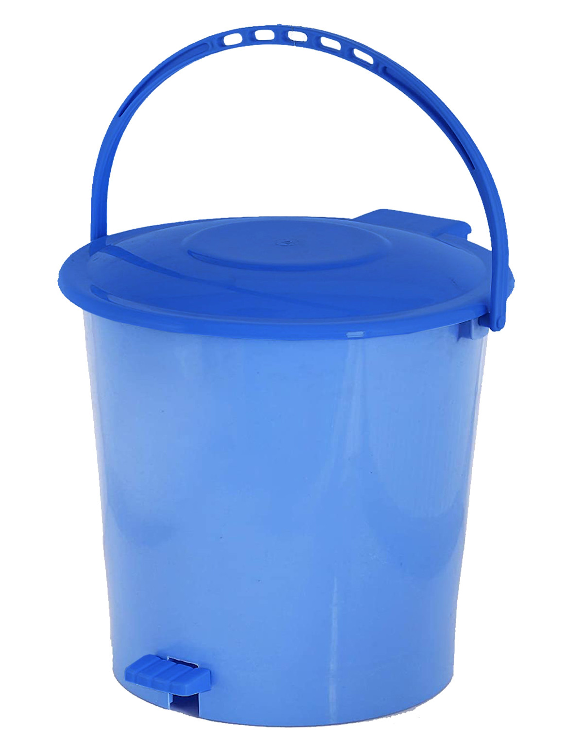 Kuber Industries Ultra Plastic Garbage Waste Pedal Dustbin for Home, Office with Handle, 5 Liters (Blue)-KUBMART3032