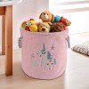 Ultra Soft Velvet Small 20 Ltr Foldable Toy Baskets for Storage with Handles | Multipurpose Mini Baby Clothes Basket for New Born - Baby Basket Organizer | GM-15-PNK | Pink