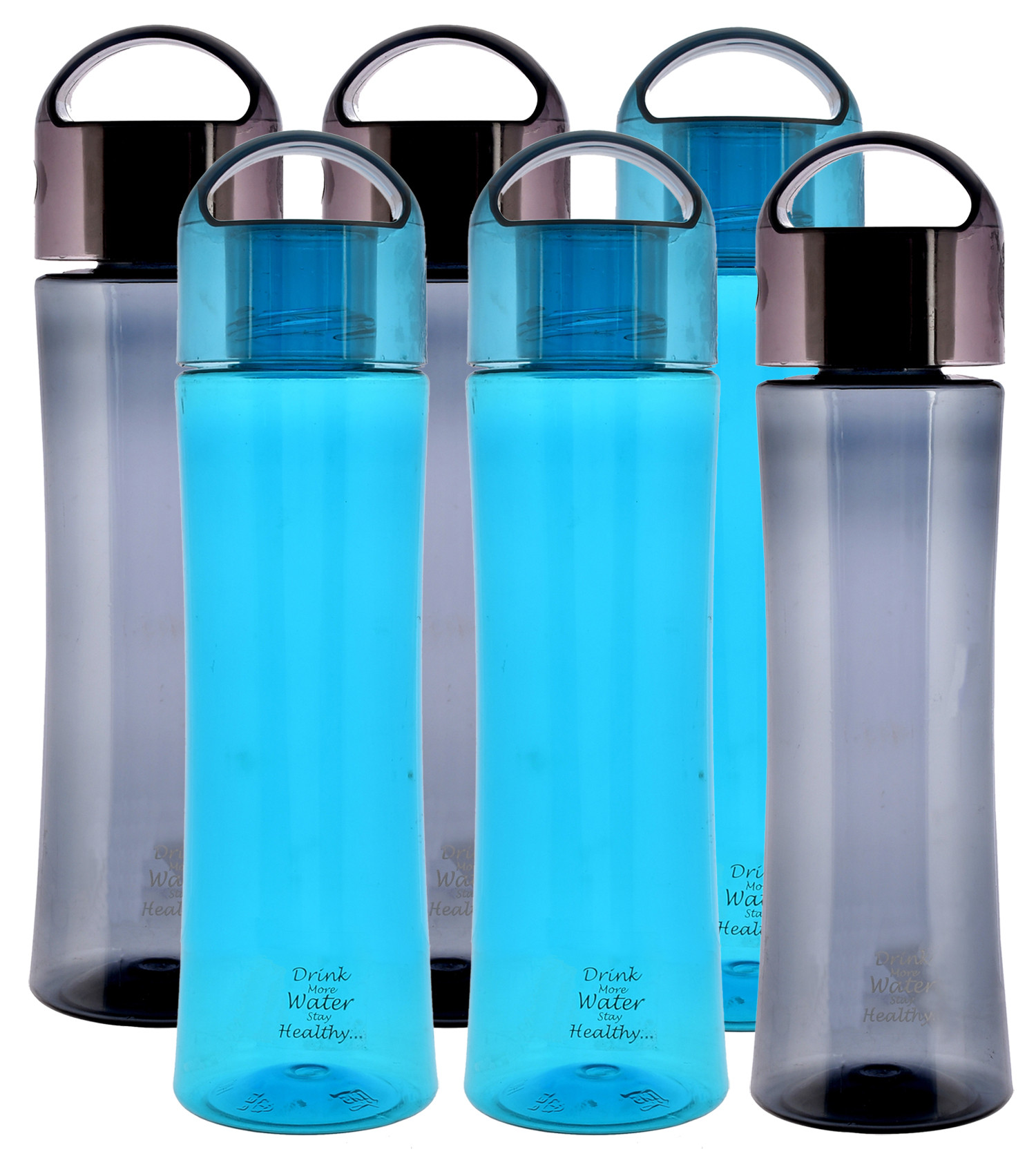Kuber Industries Unbreakable BPA & Leak Free Plastic Water Bottle-1 Litre,(Blue & Grey)