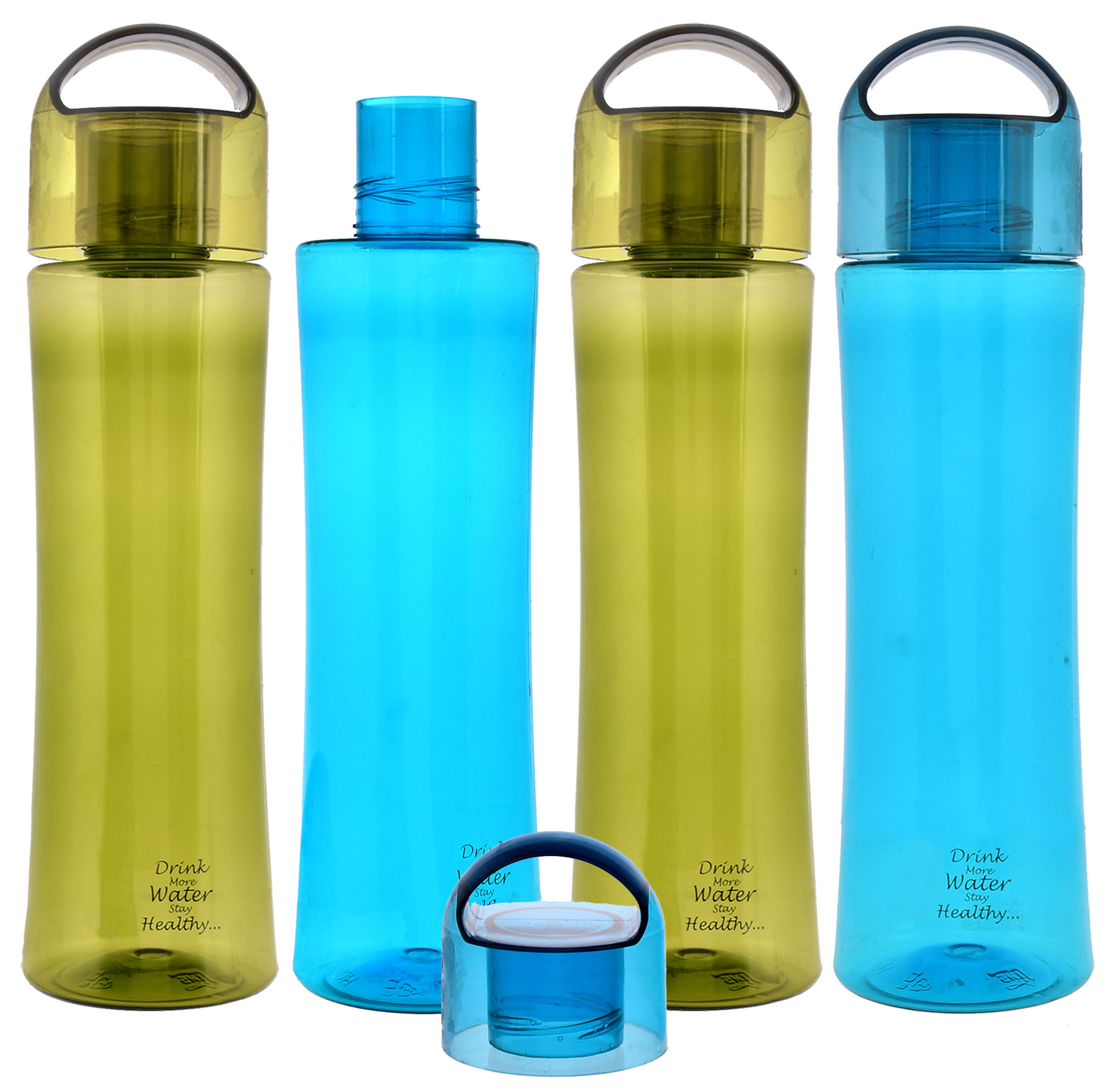 Kuber Industries Unbreakable BPA & Leak Free Plastic Water Bottle-1 Litre,(Green & Blue)