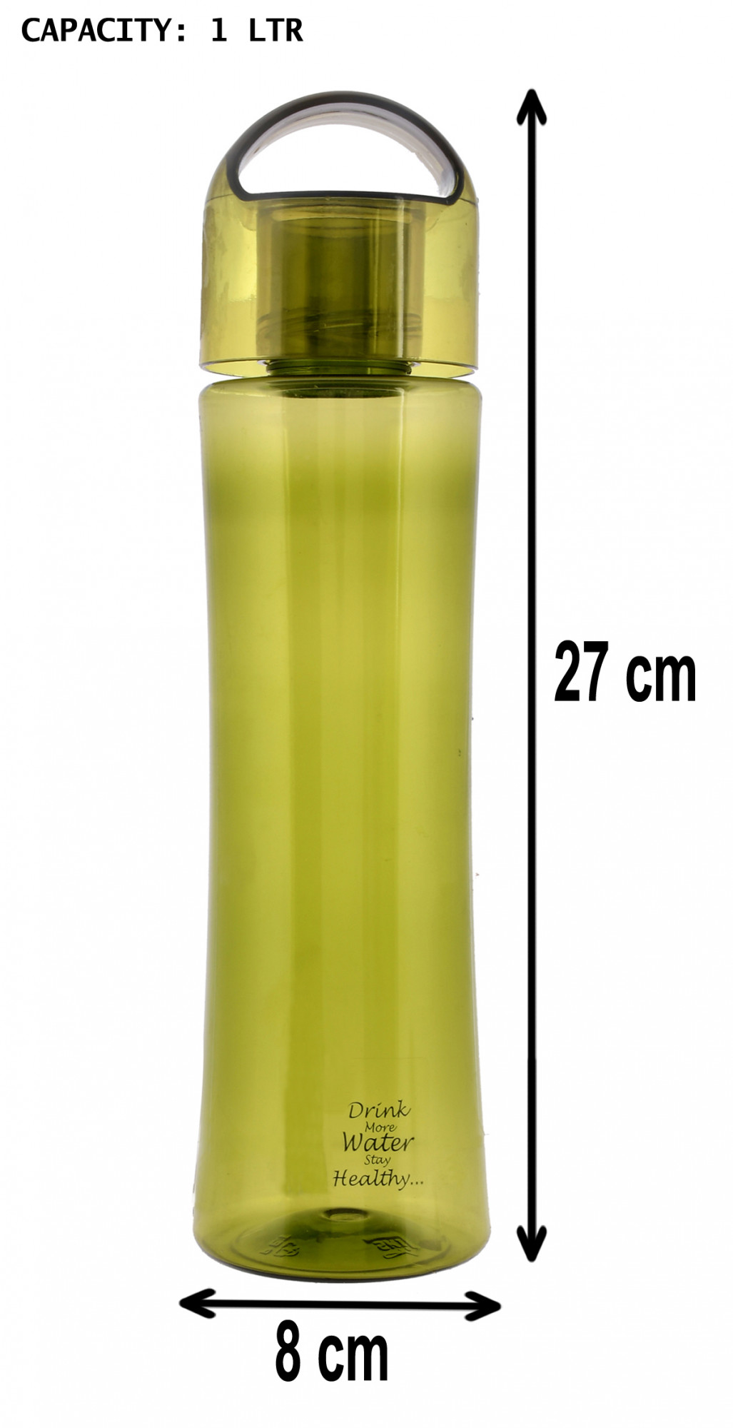 Kuber Industries Unbreakable BPA & Leak Free Plastic Water Bottle-1 Litre,(Green & Grey)