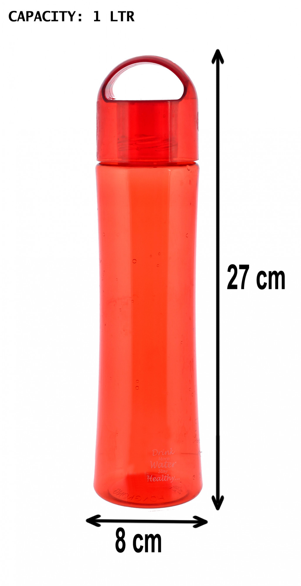 Kuber Industries Unbreakable BPA & Leak Free Plastic Water Bottle-1 Litre,(Red)