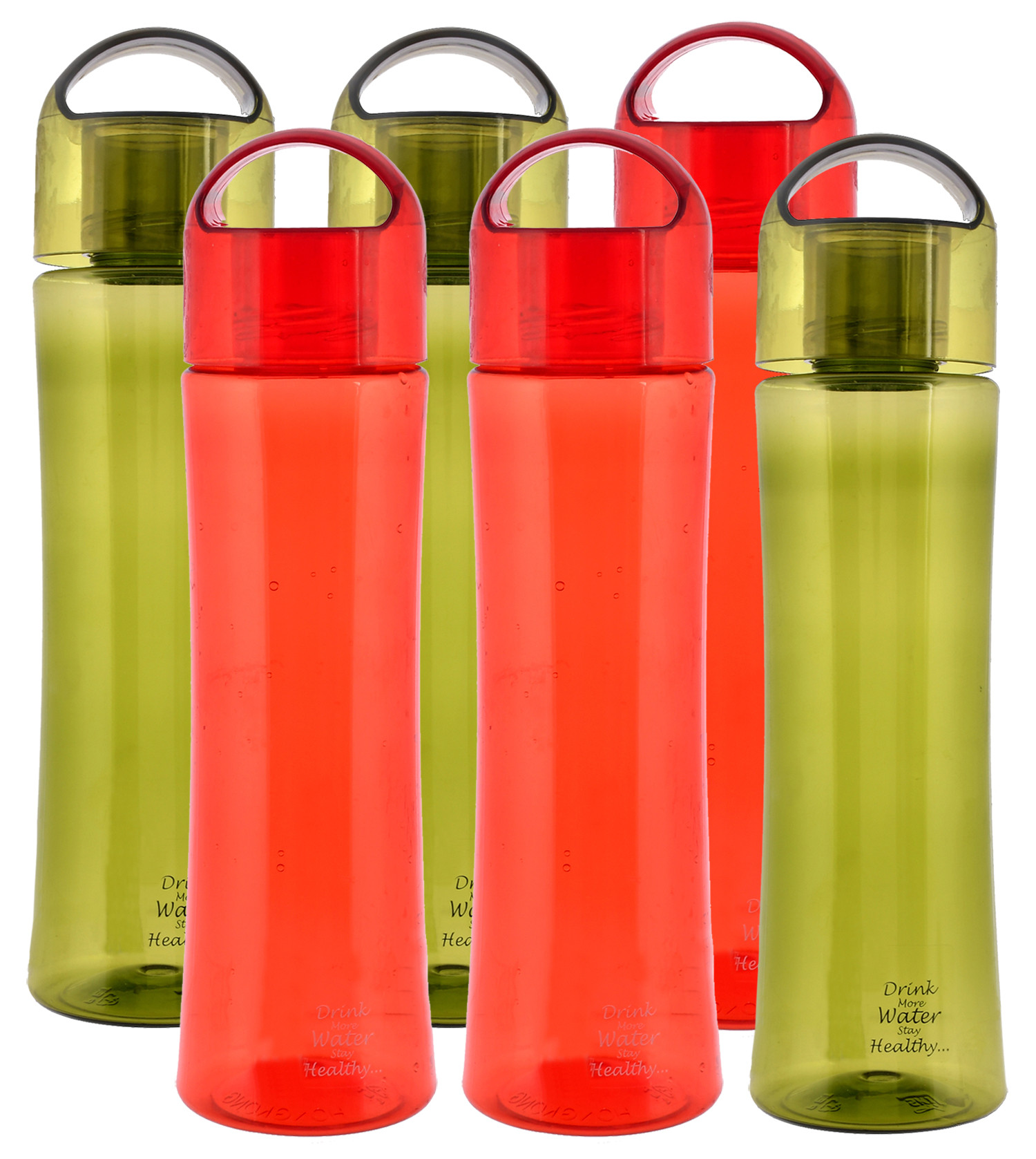 Kuber Industries Unbreakable BPA & Leak Free Plastic Water Bottle-1 Litre,(Red & Green)