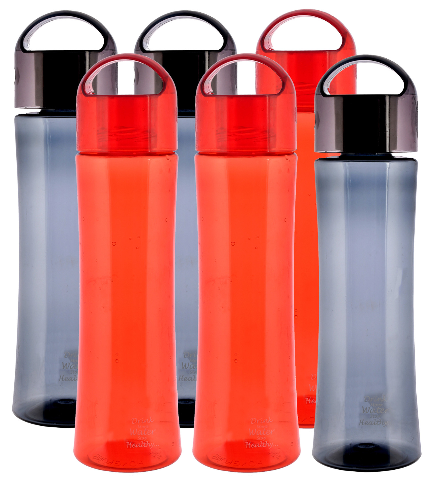 Kuber Industries Unbreakable BPA & Leak Free Plastic Water Bottle-1 Litre,(Red & Grey)