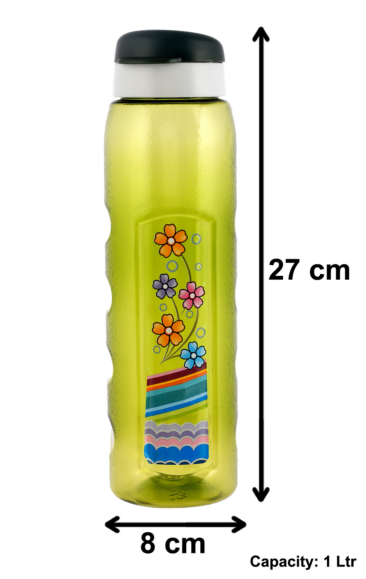 Kuber Industries Unbreakable BPA & Leak Free Plastic Water Bottle With Sipper- 1 Litre,(Green)