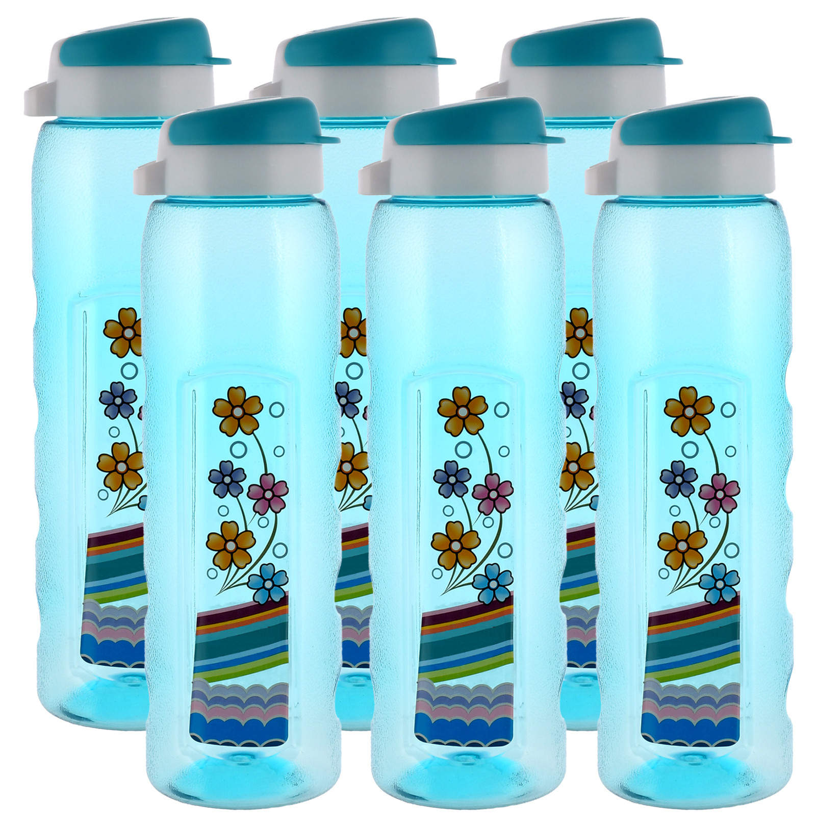 Kuber Industries Unbreakable BPA & Leak Free Plastic Water Bottle With Sipper- 1 Litre,(Sky Blue)