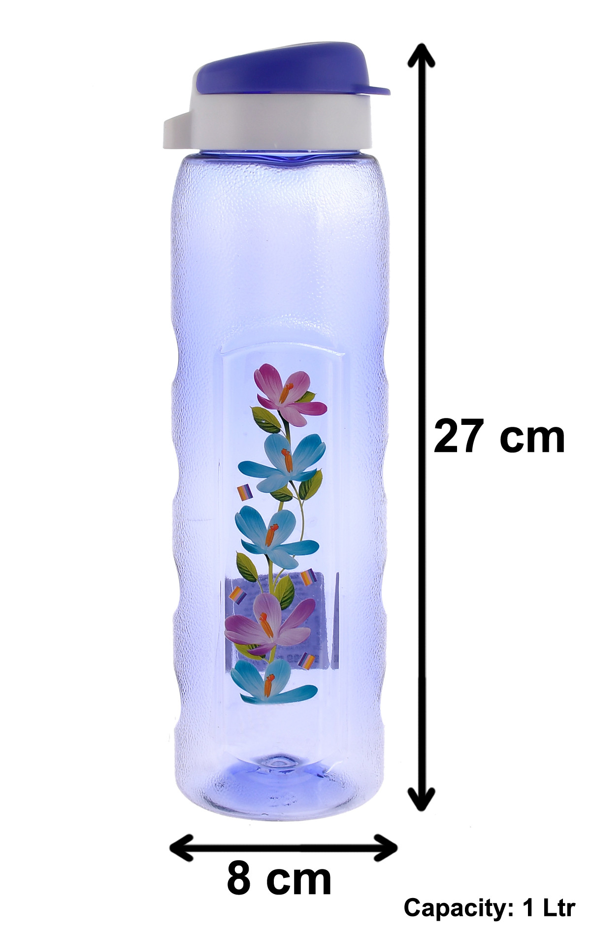 Kuber Industries Unbreakable BPA & Leak Free Plastic Water Bottle With Sipper-1 Litre, Pack of 4 (Pruple & Green)
