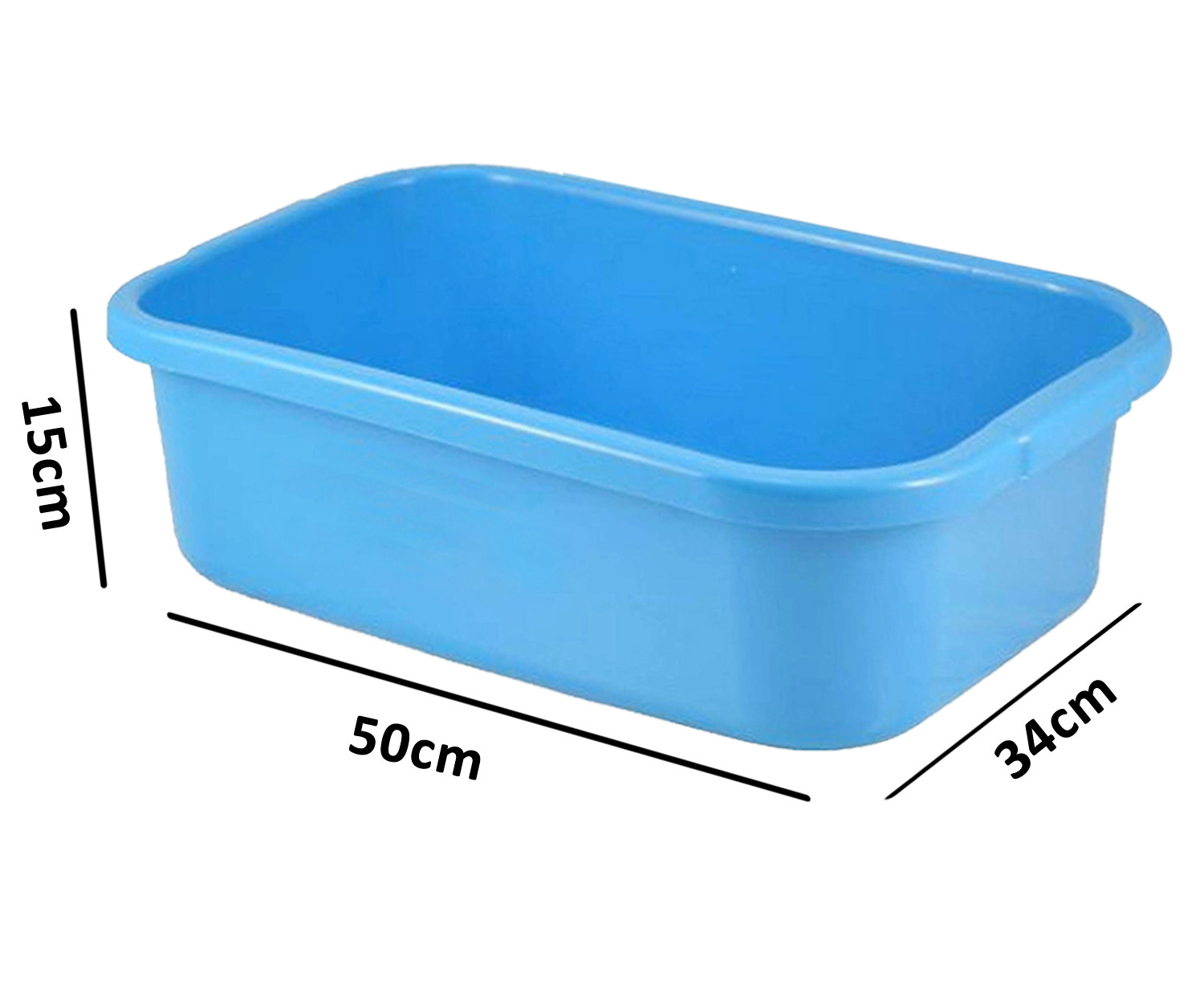 Kuber Industries Unbreakable Plastic Big Size Multipurpose Desk Organizer,kitchenTray,Storage Basket/ Big Tray (Blue)-KUBMART1576