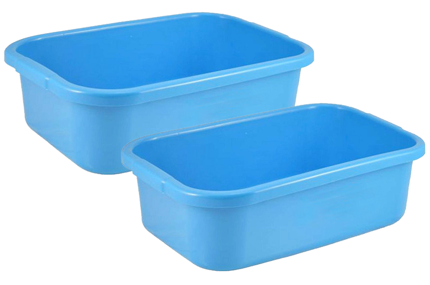 Kuber Industries Unbreakable Plastic Big Size Multipurpose Desk Organizer,kitchenTray,Storage Basket/ Big Tray (Blue)-KUBMART1576