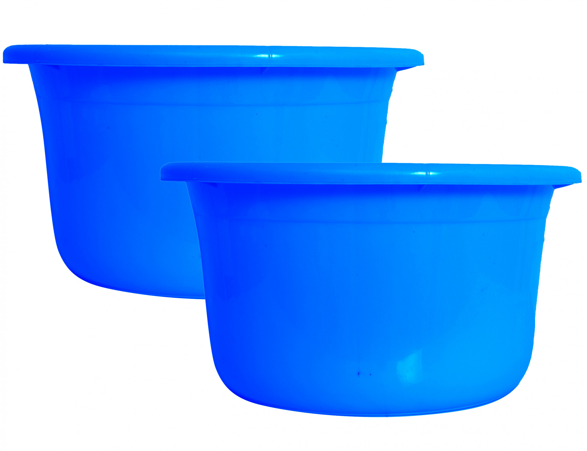 Kuber Industries Unbreakable Plastic Multipurpose Bath Tub/Washing Tub 25 Ltr (Blue)