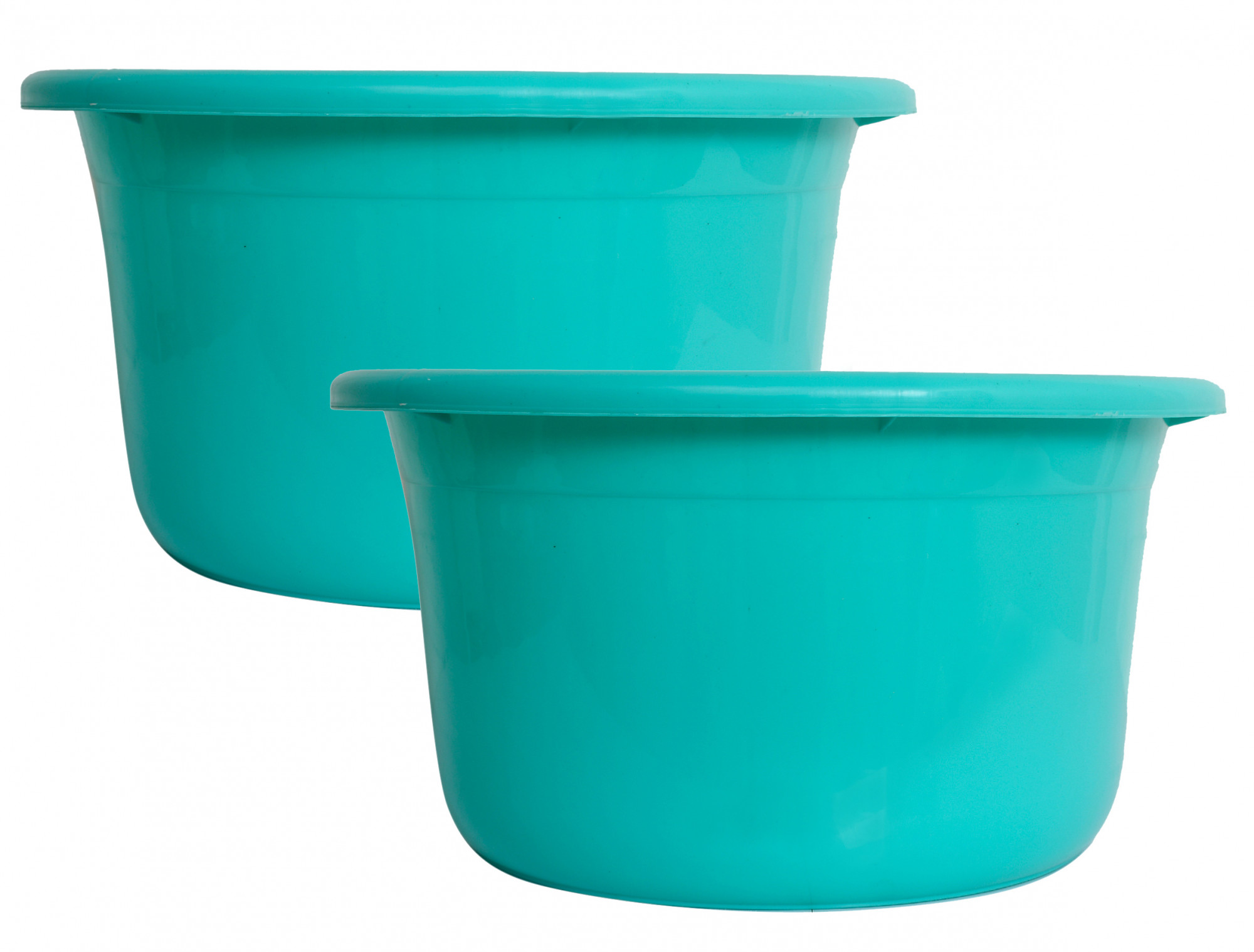 Kuber Industries Unbreakable Plastic Multipurpose Bath Tub/Washing Tub 25 Ltr (Green)