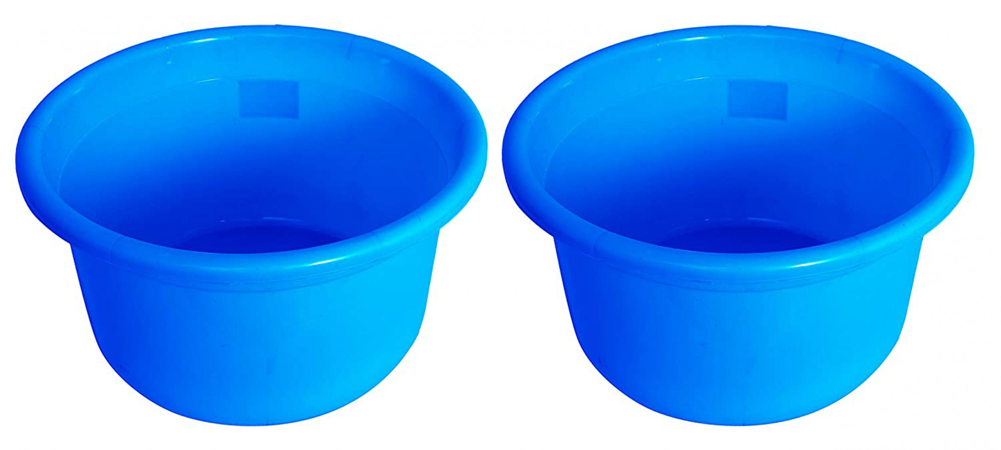 Kuber Industries Unbreakable Plastic Multipurpose Bath Tub/Washing Tub 35 Ltr (Blue)-KUBMRT11727