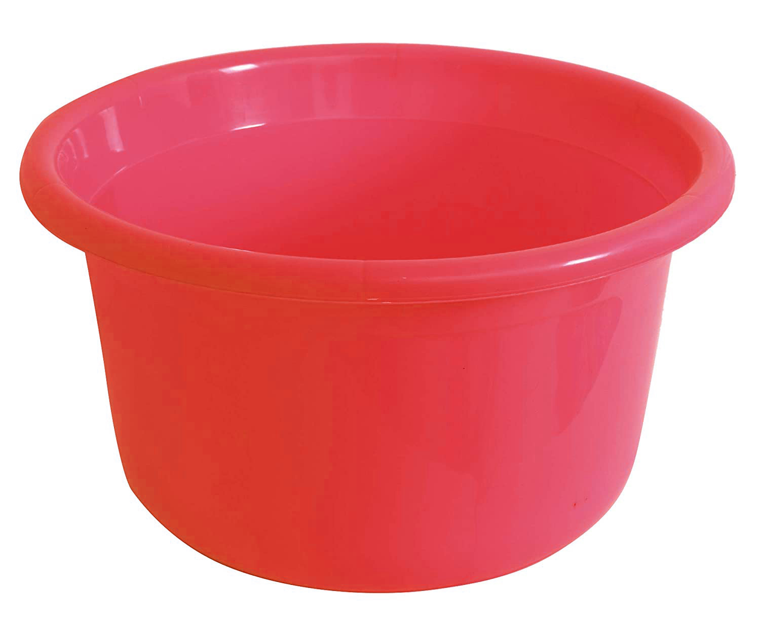 Kuber Industries Unbreakable Plastic Multipurpose Bath Tub/Washing Tub 35 Ltr (Red)-KUBMRT11731