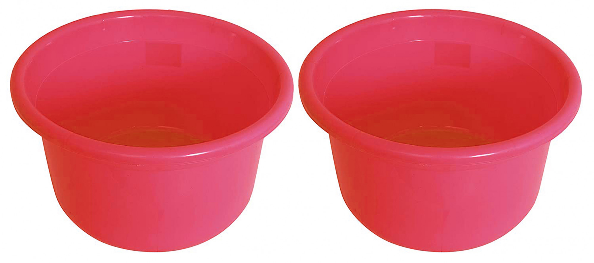 Kuber Industries Unbreakable Plastic Multipurpose Bath Tub/Washing Tub 35 Ltr (Red)-KUBMRT11731