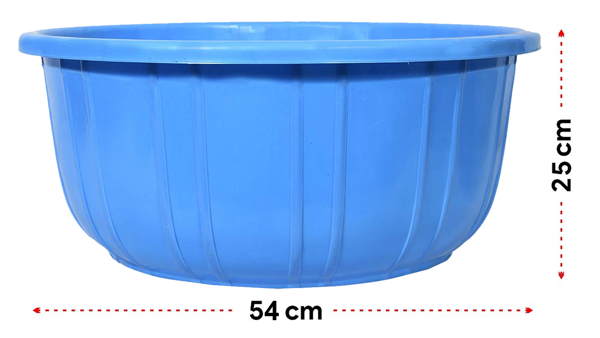 Kuber Industries Unbreakable Plastic Multipurpose Bath Tub/Washing Tub 40 LTR (Blue)-KUBMART3192