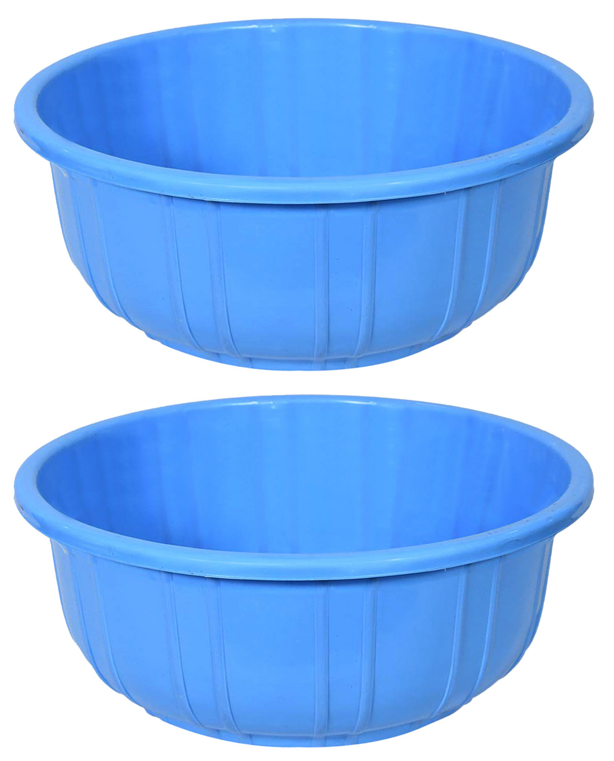 Kuber Industries Unbreakable Plastic Multipurpose Bath Tub/Washing Tub 40 LTR (Blue)-KUBMART3192