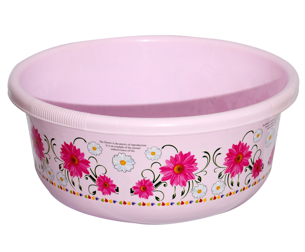 Kuber Industries Unbreakable Plastic Multipurpose Bath Tub Washing Tub 40 Ltr Pink CTKTC38725