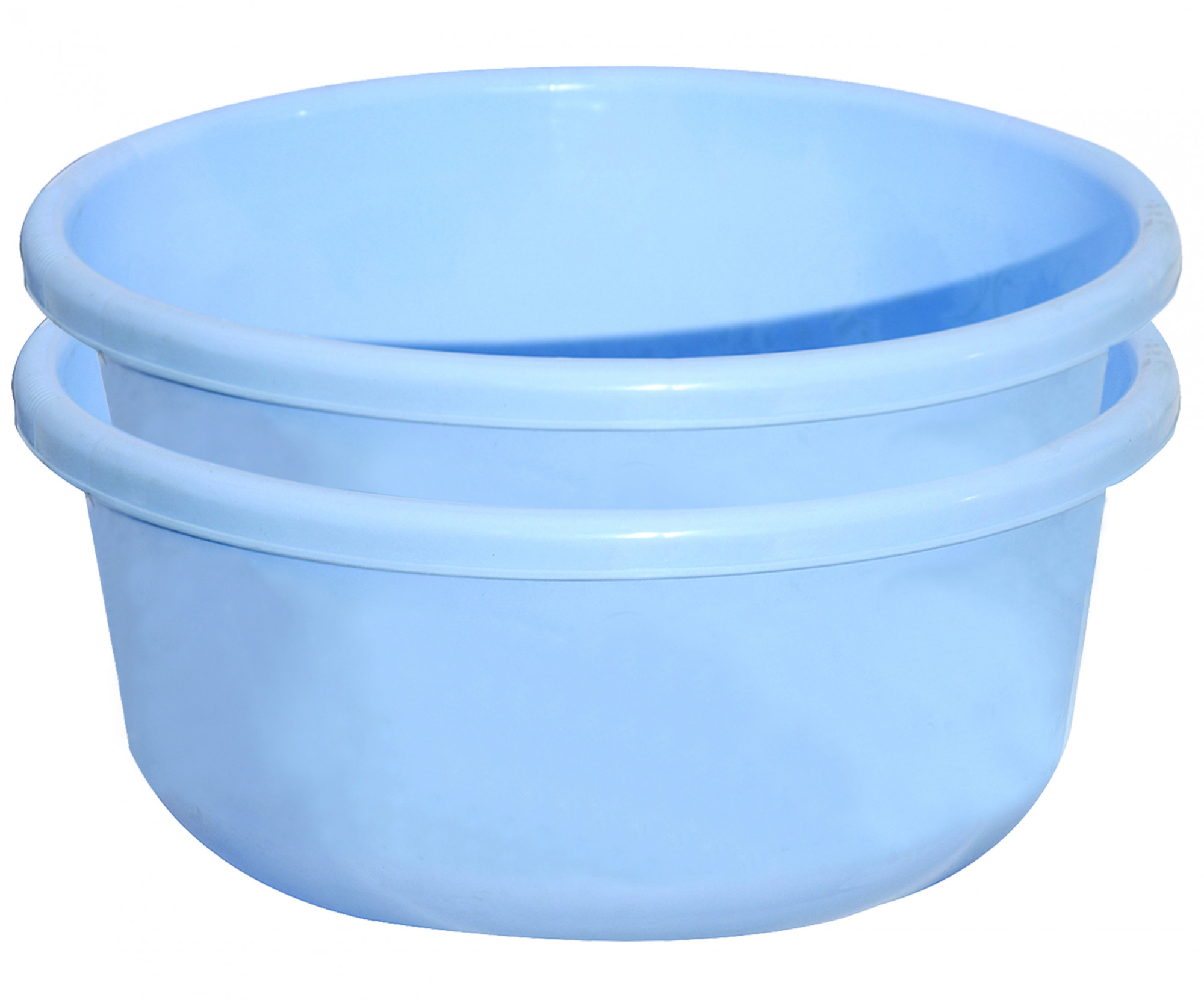 Kuber Industries Unbreakable Plastic Multipurpose Bath Tub/Washing Tub 40 LTR (Sky Blue) -KUBMART1276
