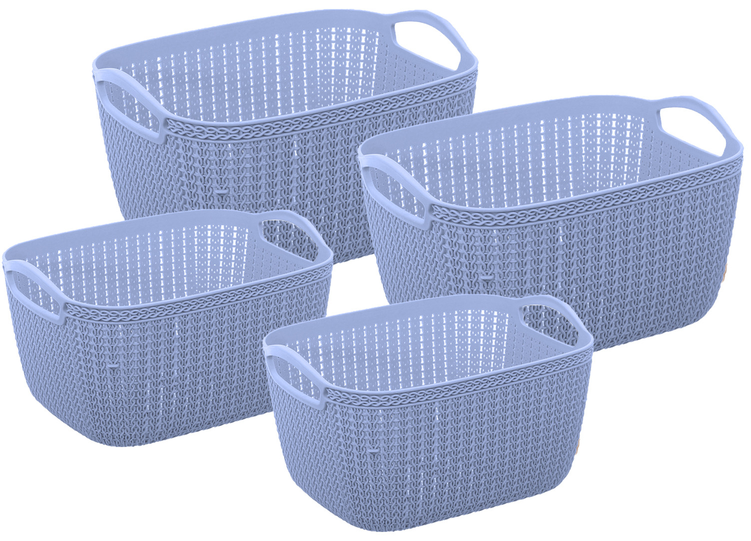 Kuber Industries Unbreakable Plastic Multipurpose Large And Medium Size Flexible Storage Baskets / Fruit Vegetable Bathroom Stationary Home Basket with Handles (Grey) -CTKTC39348