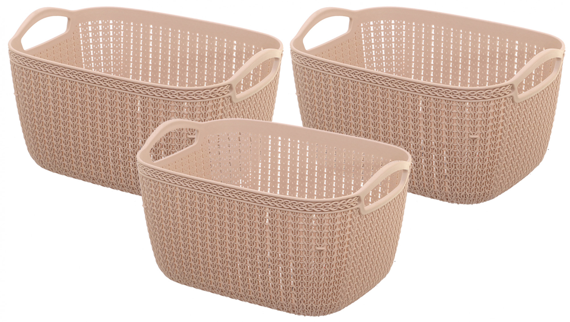 Kuber Industries Unbreakable Plastic Multipurpose Large Size Flexible Storage Baskets / Fruit Vegetable Bathroom Stationary Home Basket with Handles (Peach) -CTKTC37801