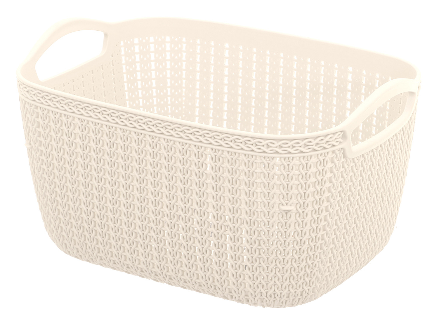 Kuber Industries Unbreakable Plastic Multipurpose Large Size Flexible Storage Baskets / Fruit Vegetable Bathroom Stationary Home Basket with Handles (Peach & Cream) -CTKTC37843