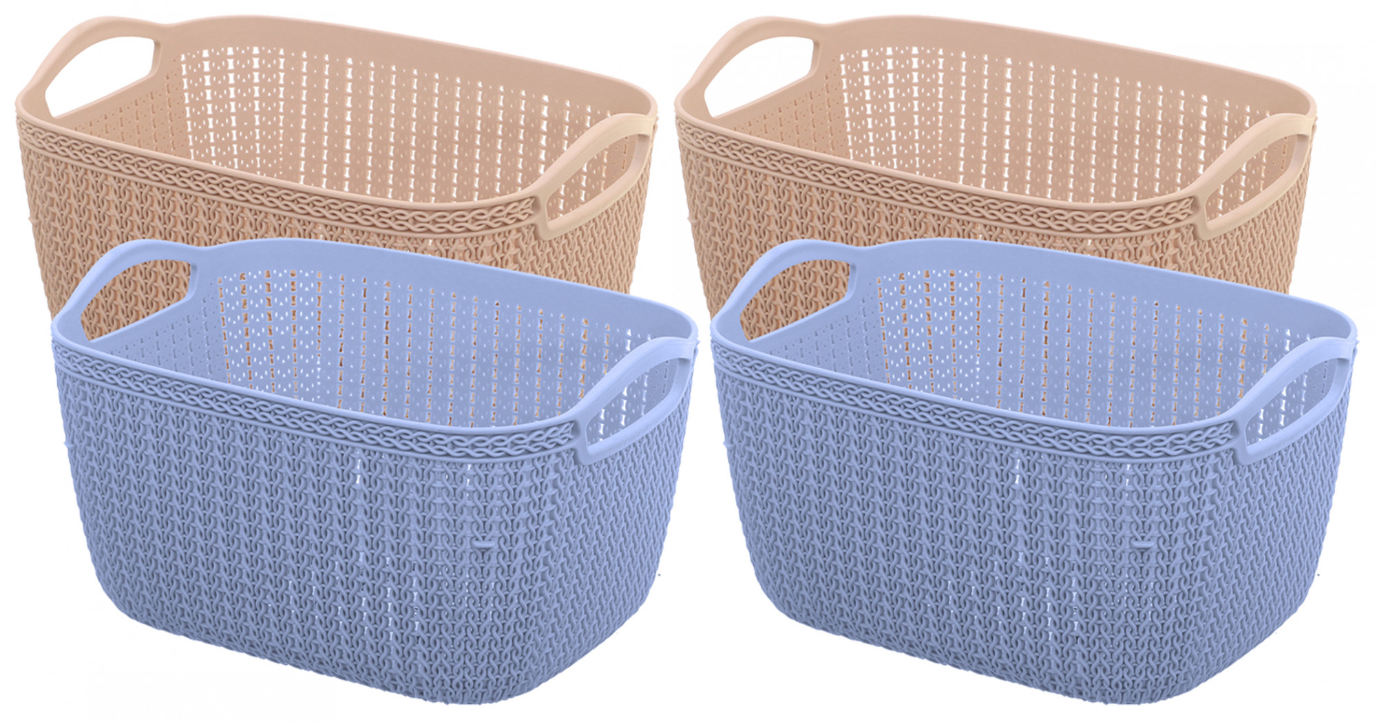 Kuber Industries Unbreakable Plastic Multipurpose Large Size Flexible Storage Baskets / Fruit Vegetable Bathroom Stationary Home Basket with Handles (Peach & Grey) -CTKTC37845